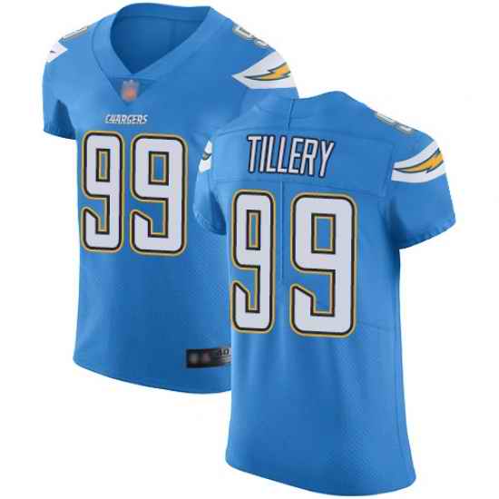 Chargers 99 Jerry Tillery Electric Blue Alternate Men Stitched Football Vapor Untouchable Elite Jersey